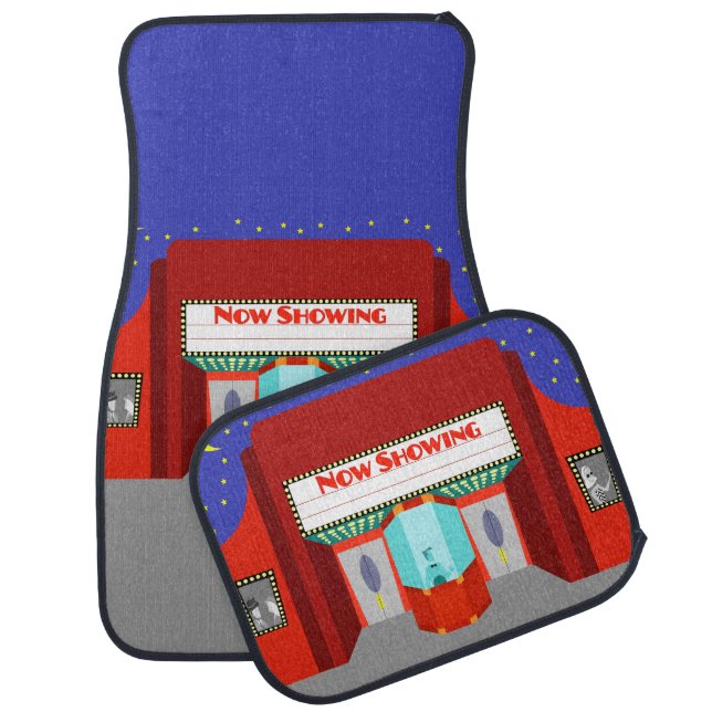 Retro Movie Theater Set of Car Mats (Set)