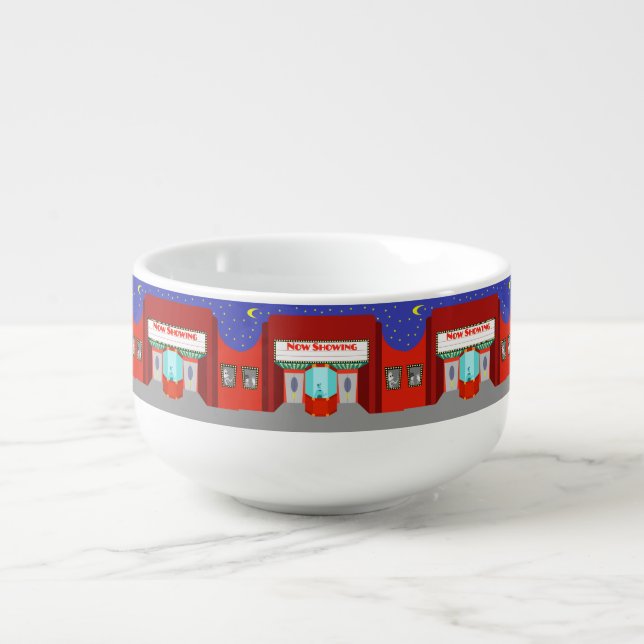 Retro Movie Theater Soup Mug (Front)