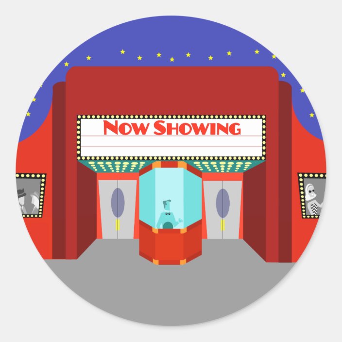Retro Movie Theater Stickers