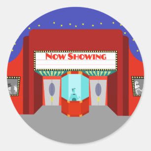 Retro Movie Theater Stickers