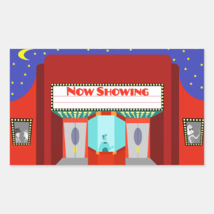 Retro Movie Theater Stickers