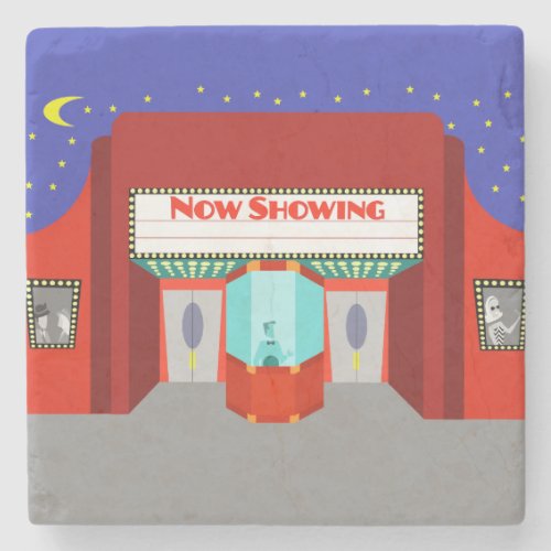 Retro Movie Theater Stone Coaster