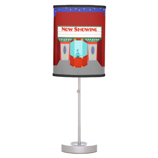 Retro Movie Theater Table Lamp (Front)