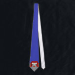 Retro Movie Theater Tie<br><div class="desc">The stars are out in full force on this Retro Movie Theater Tie--both the stars in the night sky and the stars on the silver screen. This 1960's style, minimalist art design features the exterior of a classic movie house from the Golden Age of Cinema. The red building has a...</div>