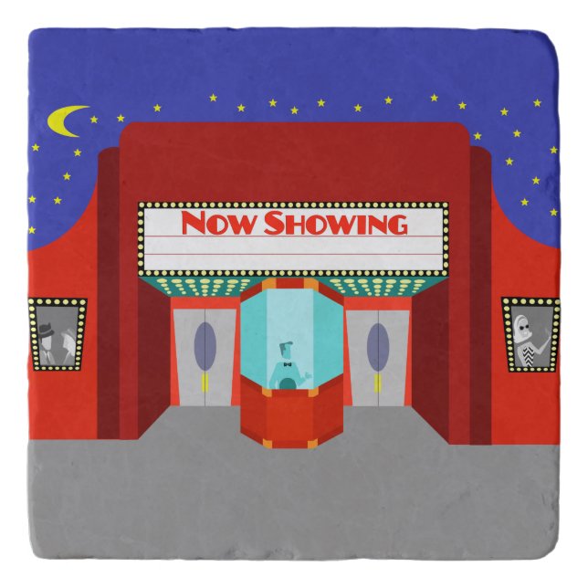 Retro Movie Theater Trivet (Front)