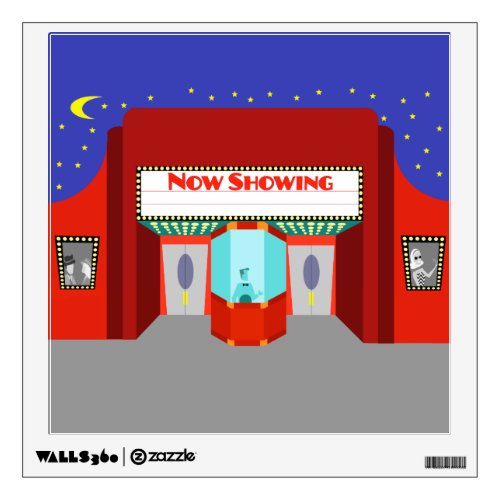 Retro Movie Theater Wall Decal