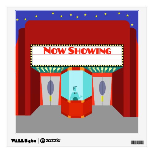 Retro Movie Theater Wall Decal