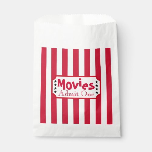 Retro Movie Ticket Favor Bag