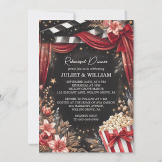 Retro Movie Ticket Most Popular Rehearsal Dinner Invitation