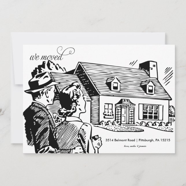 Retro Moving Announcement (Front)