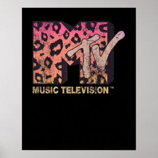 Retro MTV Logo Leopard Print Gradient