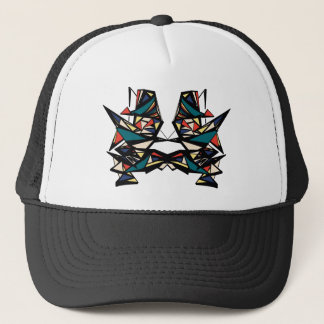 "Retro" multi-color geometric design hat