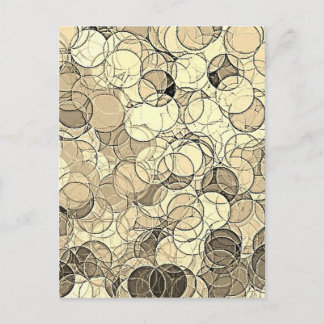 Retro Multi Colored Circles Pattern Postcard