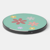 Retro Multi-Colored Daisy Pattern Wireless Charger (Front 2)