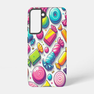 Retro Multicolored Cartoon Sweets Samsung Galaxy S21 Case