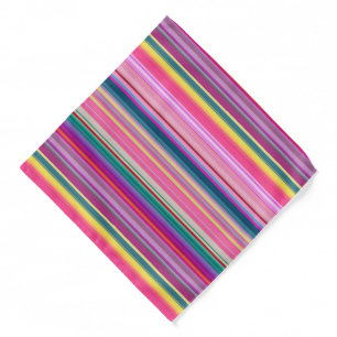 Retro multicolors stripes bandana