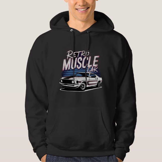 Retro Muscle Car hoodie (Front)
