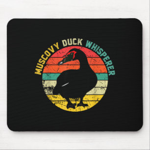 Retro Muscovy Duck Whisperer Funny Farmer Muscovy Mouse Pad