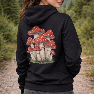 Retro Mushroom Cluster Art - Women’s Zip-Up Hoodie