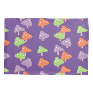Retro Mushroom Colorful Pattern Kids    Pillow Case