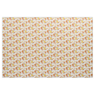 Retro Mushroom Pattern Fabric