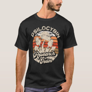 Retro Mushroom Vintage Psilocybin Research Team T-Shirt