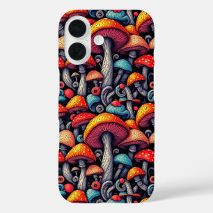 Retro Mushroom Whimsy iPhone Case