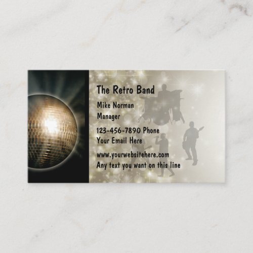 Retro Music Band Business Card