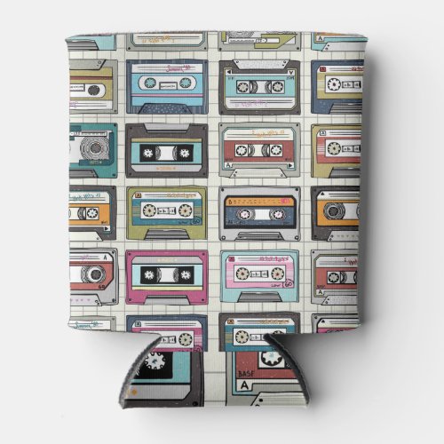 Retro Music Cassette Nostalgic Icon Can Cooler