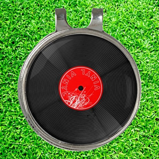 Retro Music Charm on the Greens: Vinyl Record Golf Hat Clip (Creator Uploaded)