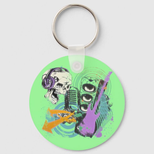 RETRO MUSIC DESIGN KEYCHAIN (Front)