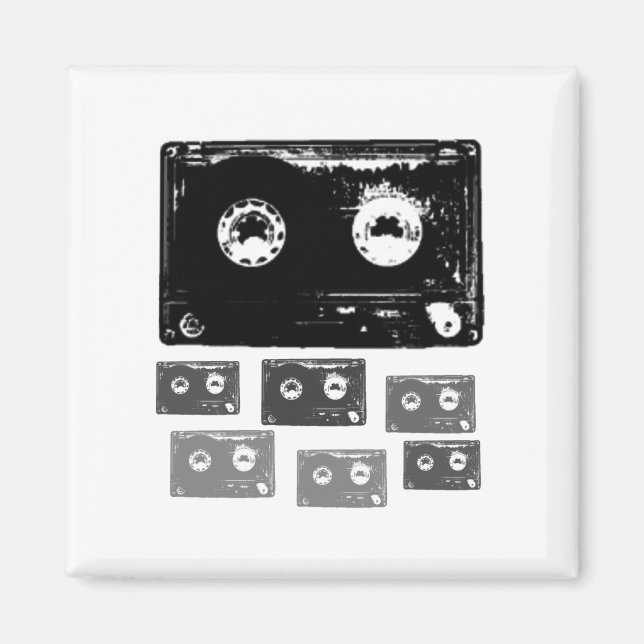 Retro Music Design! Magnet (Front)