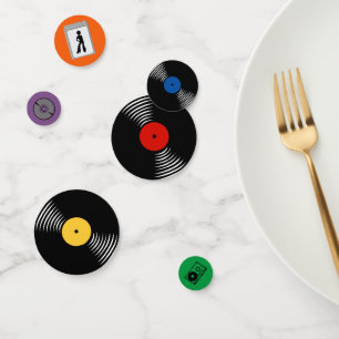 Retro Music Evolution Table Confetti