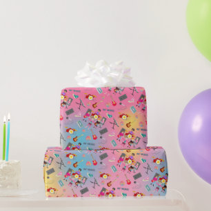 Retro music girls band Birthday Party Wrapping Paper