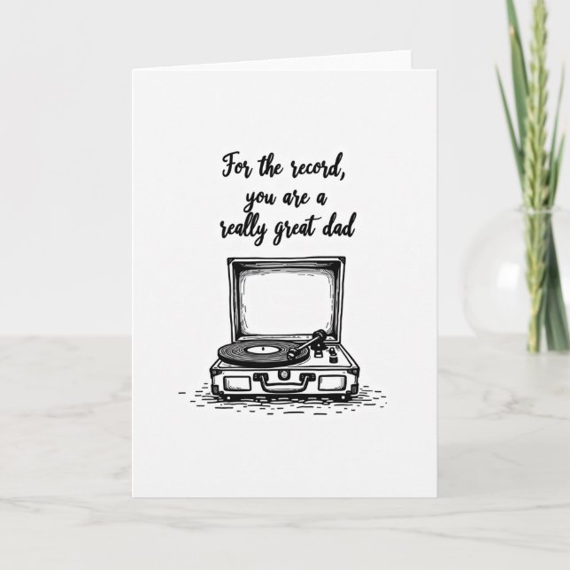 Retro Music Great Dad Card (Front)