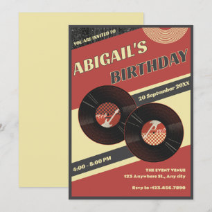 Retro music  invitation