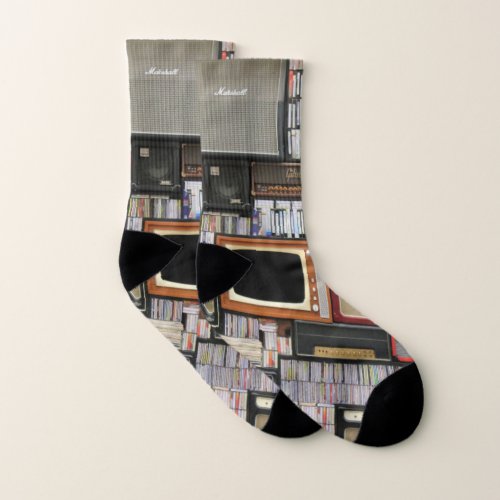 Retro Music Lover Collection All_Over_Print Socks