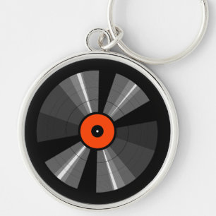 Retro Music  LP Vinyl Record Keychain