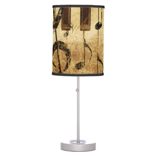 Retro music notes and piano table lamp