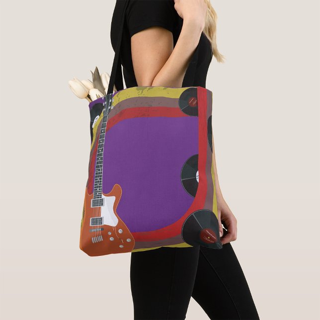 Retro Music Objects Tote Bag (Creator Uploaded)