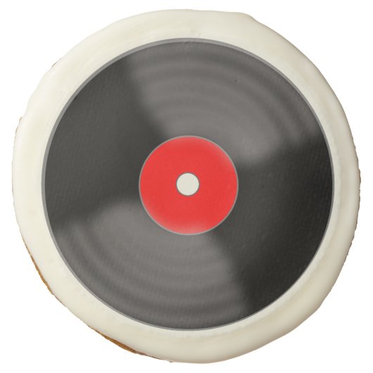Retro Music Record Party Cookies (Front)