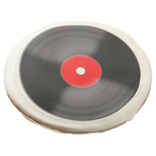 Retro Music Record Party Cookies (Angled)