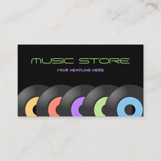 Customizable Music Store business card