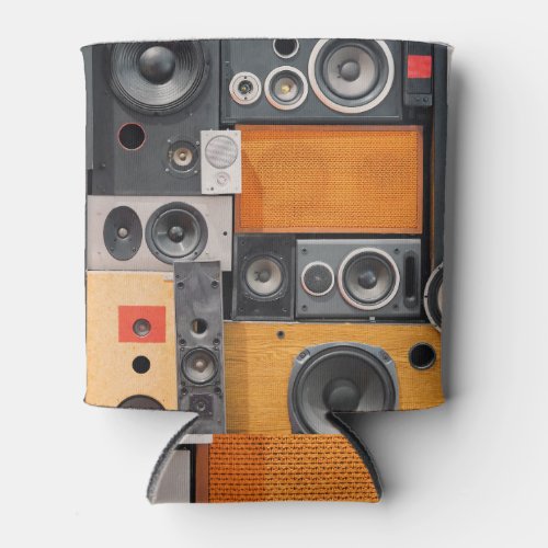 Retro Music Speaker Wall Design Can Cooler