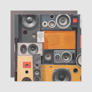 Retro Music Speaker Wall Design Car Magnet