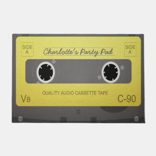 Retro Music Tape Personalized Doormat