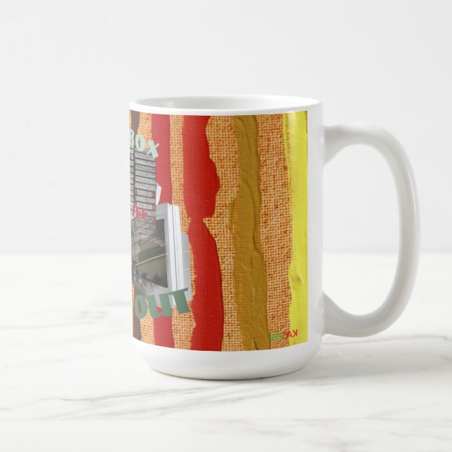 Retro Music, Tower Blocks and Boom Box Mug (Right)