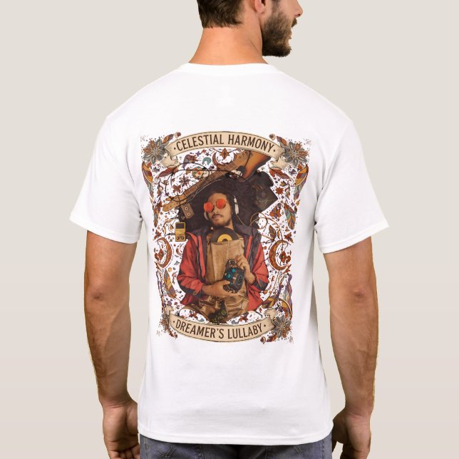 Retro Music Vibes & Dreamer’s Lullaby Graphic T-Shirt (Back)