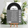Retro Music Vinyl Record Unique Wedding Table Number