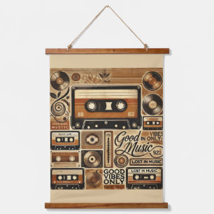 Retro Music Wall Tapestry – Vintage Cassette Tape
